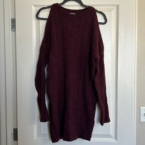 Express Cold Shoulder sweater dress tunic small
